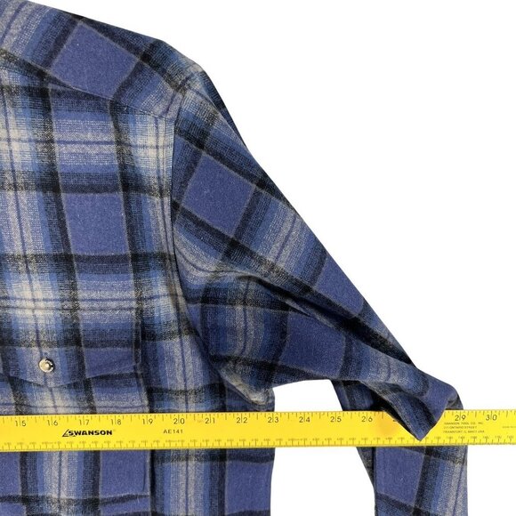 VTG Pendleton Men M 100% Wool Flannel Shacket Vintage Jacket Flannel Fully Lined - Picture 12 of 16